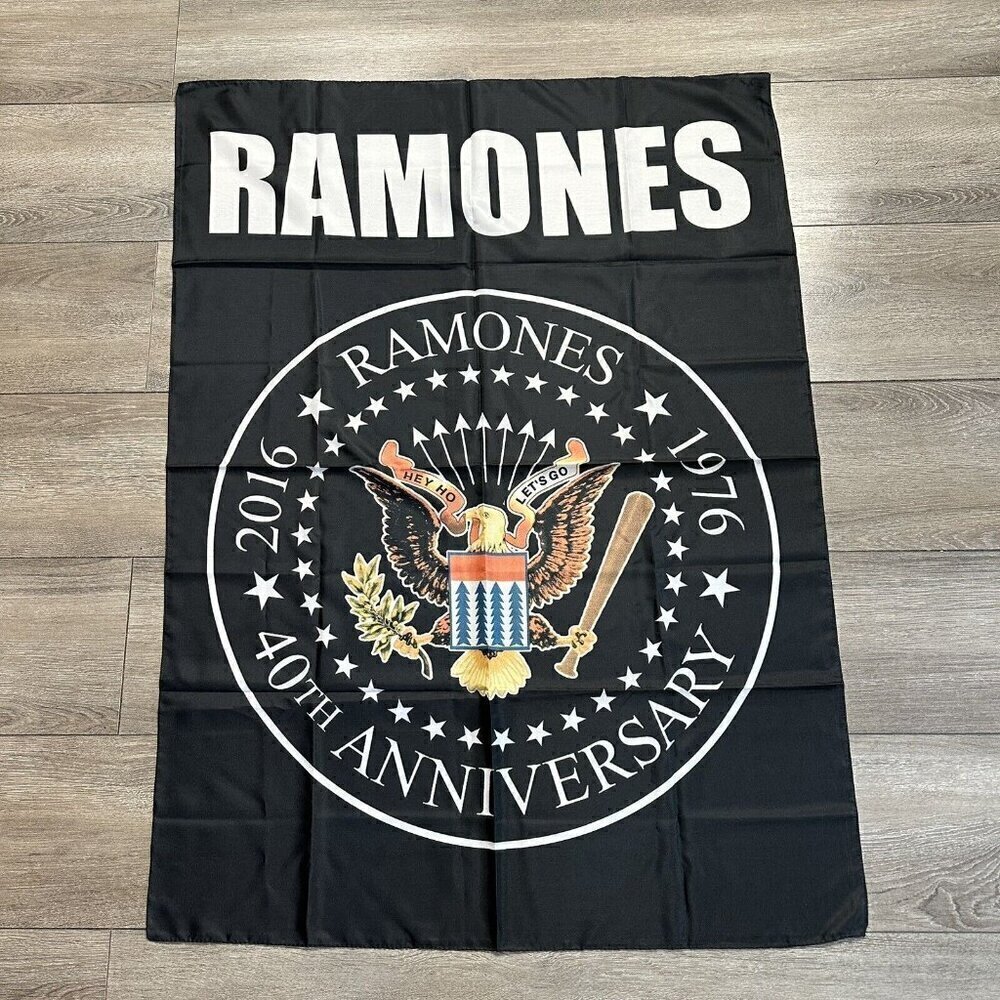 Ramones 40th Anniversary Flag Brand New Officially Licensed 30X40